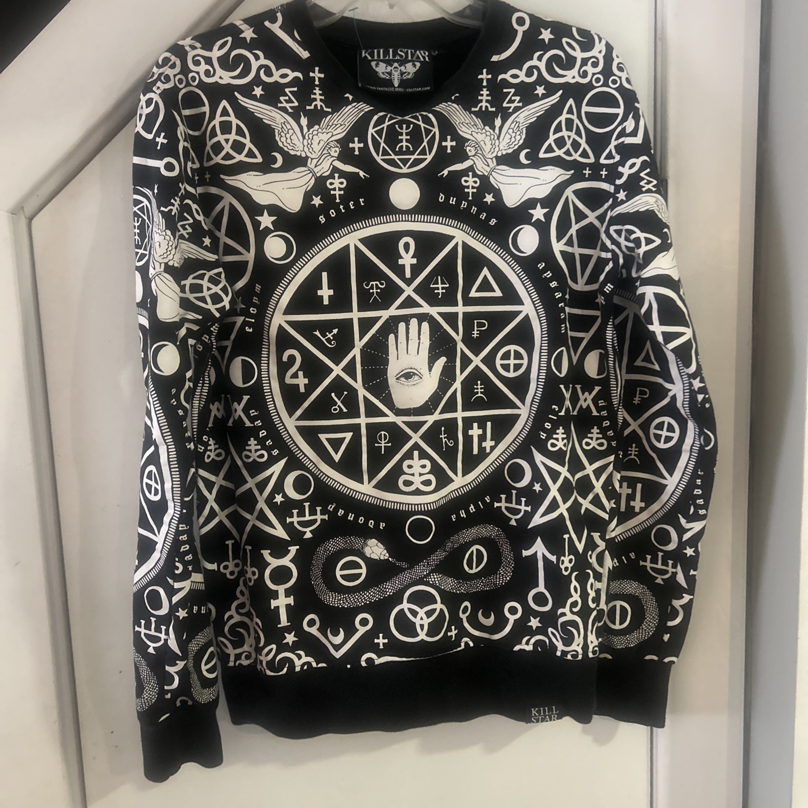 Killstar Occult Symbols SweatShirt Size-Small . Gothic Velvet Witch Killstar Occult Symbols SweatShirt Size-Small . Gothic Velvet Witch