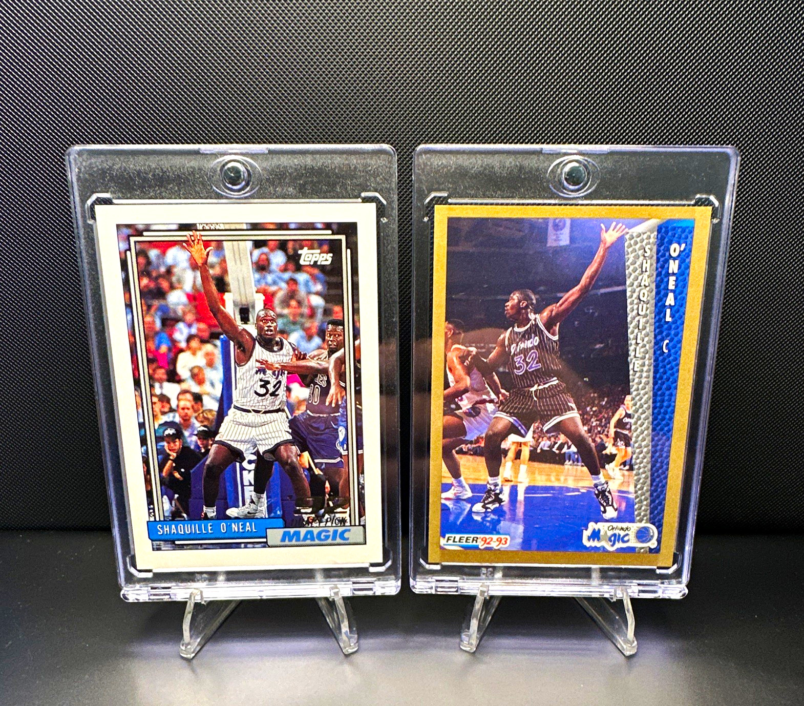 Topps/Fleer Shaquille O\'Neal Orlando Magic 1992-93 2-Card Rookie Lot #362 #401 Topps/Fleer Shaquille O\'Neal Orlando Magic 1992-93 2-Card Rookie Lot #362 #401
