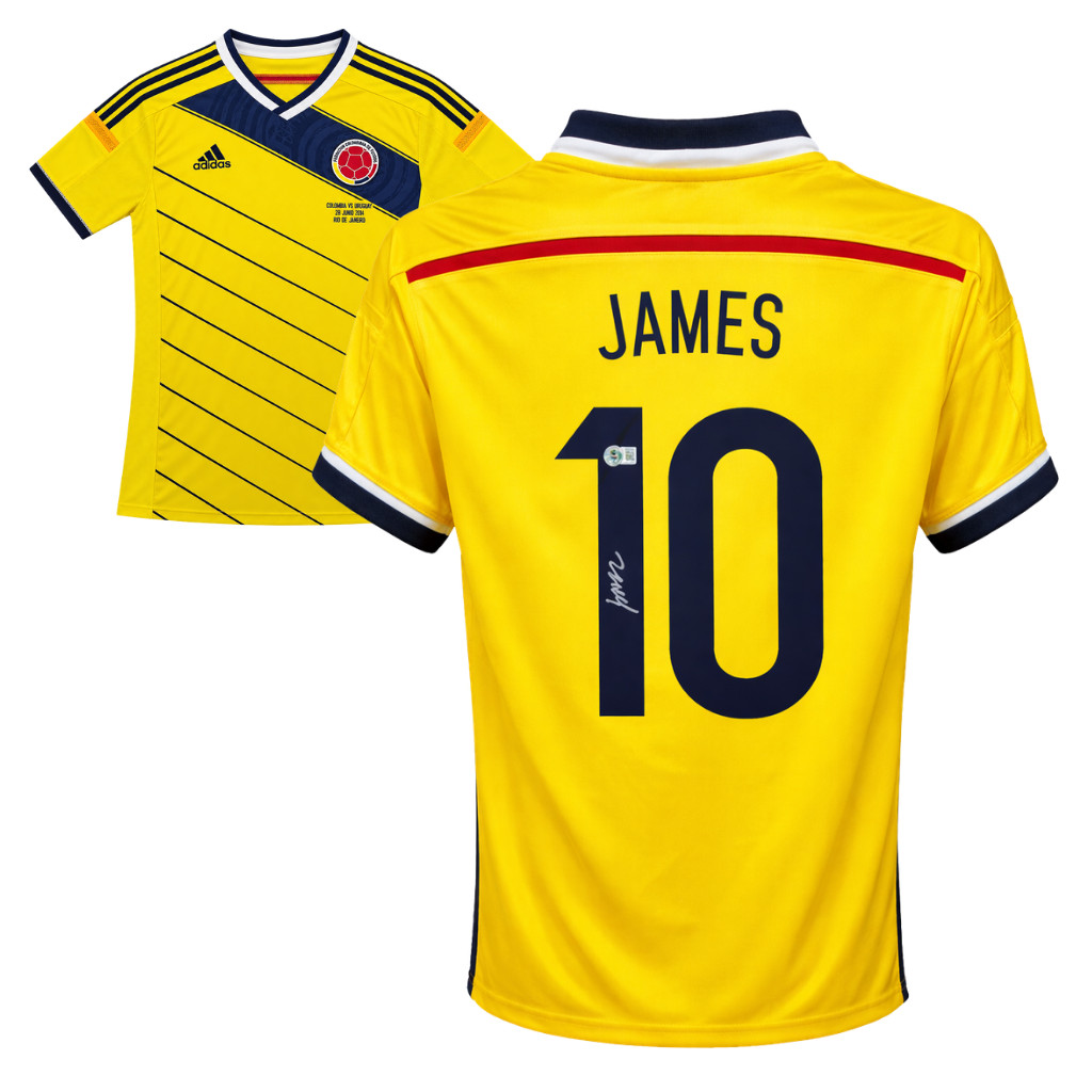 James Rodriguez Signed Colombia Soccer Jersey #10 with Beckett Witness