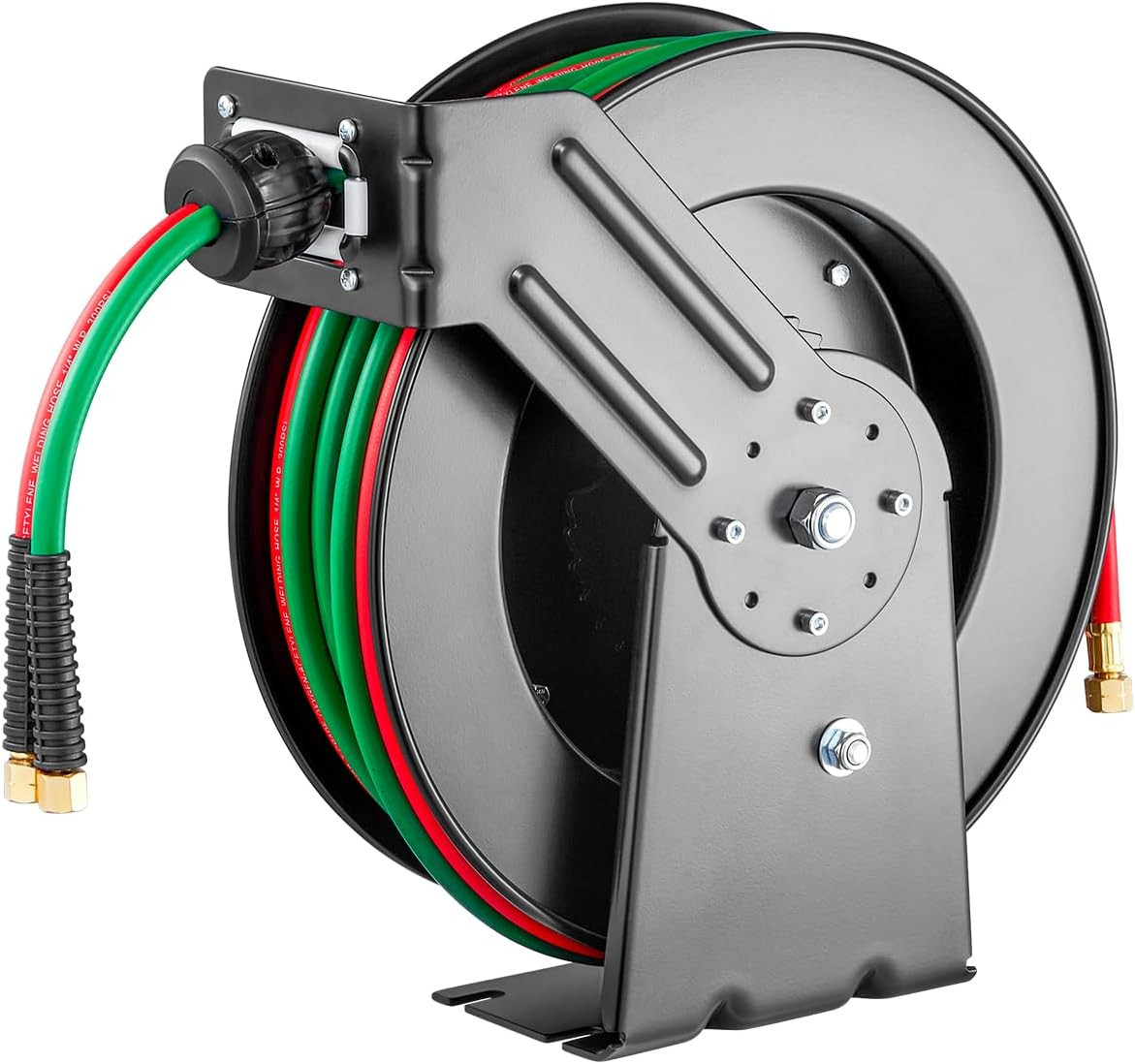 Retractable Welding Hose Reel, 1/4-Inch X 50FT Twin Oxygen Acetylene Rubber Hose