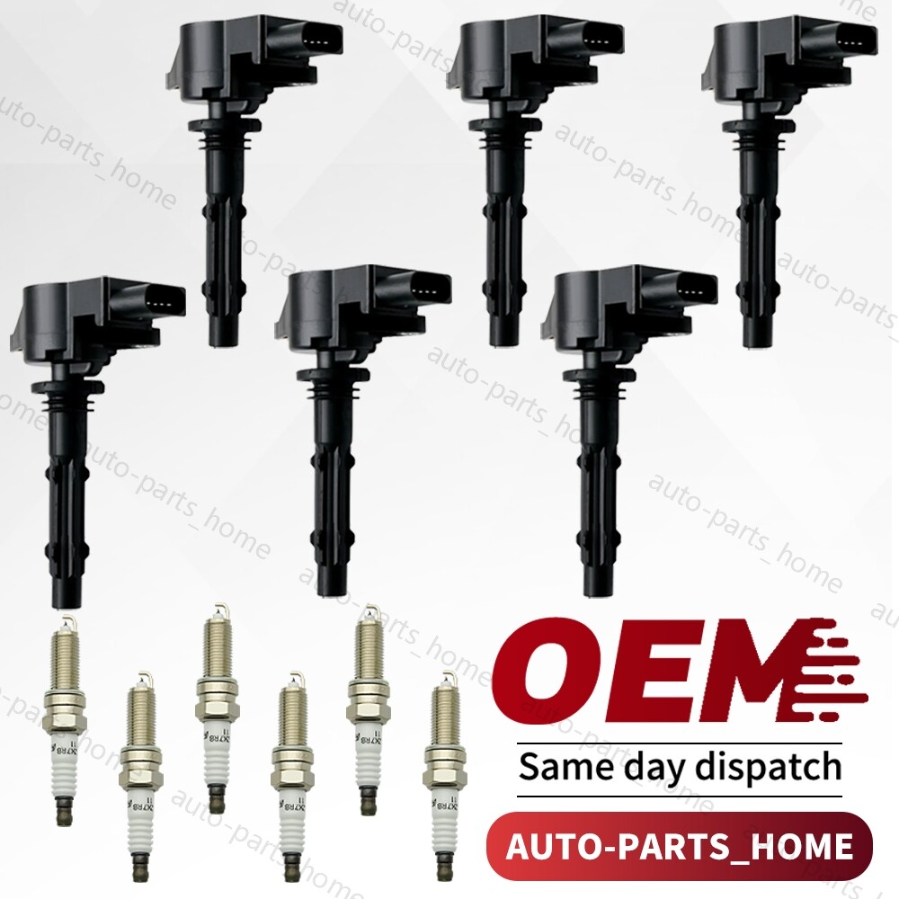 6X OEM Ignition Coil & 6X Iridium Spark plugs For Mercedes-Benz C300 E350 UF535