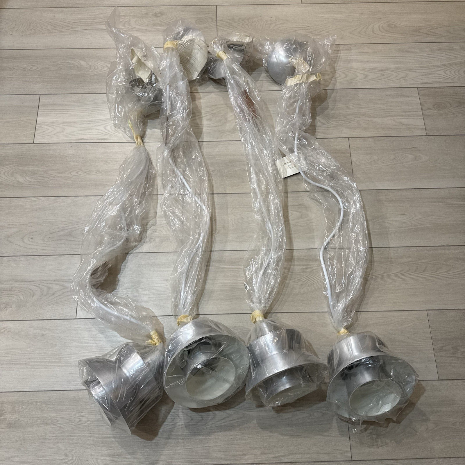 Lot Of Four (4) Rejuvenation Lighting Astron Mid Century Modern Cord Pendant Lot Of Four (4) Rejuvenation Lighting Astron Mid Century Modern Cord Pendant