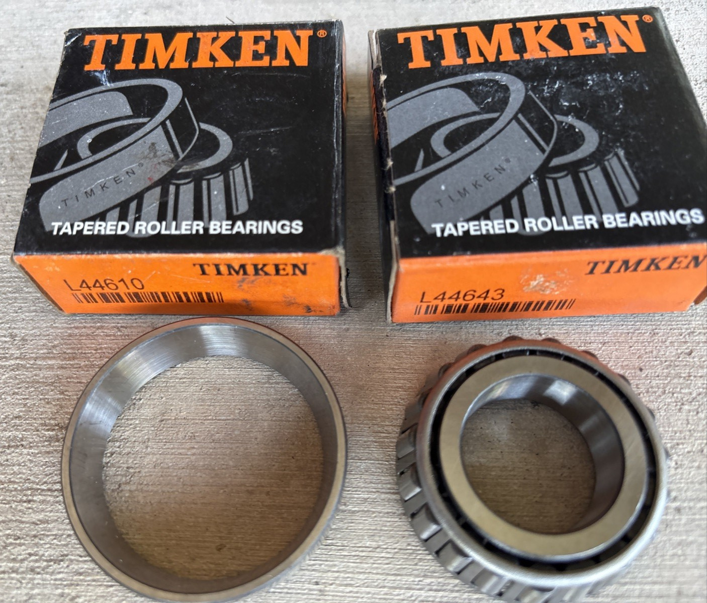Timken L44643/L44610 Tapered Roller Bearing And Race- New Old Stock