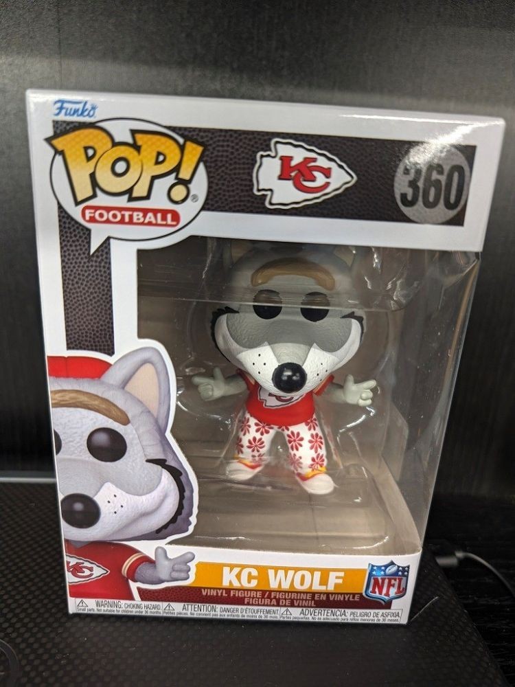 Funko Pop NFL Mascots Kansas City Chiefs KC Wolf Funko Pop Vinyl Figure #360