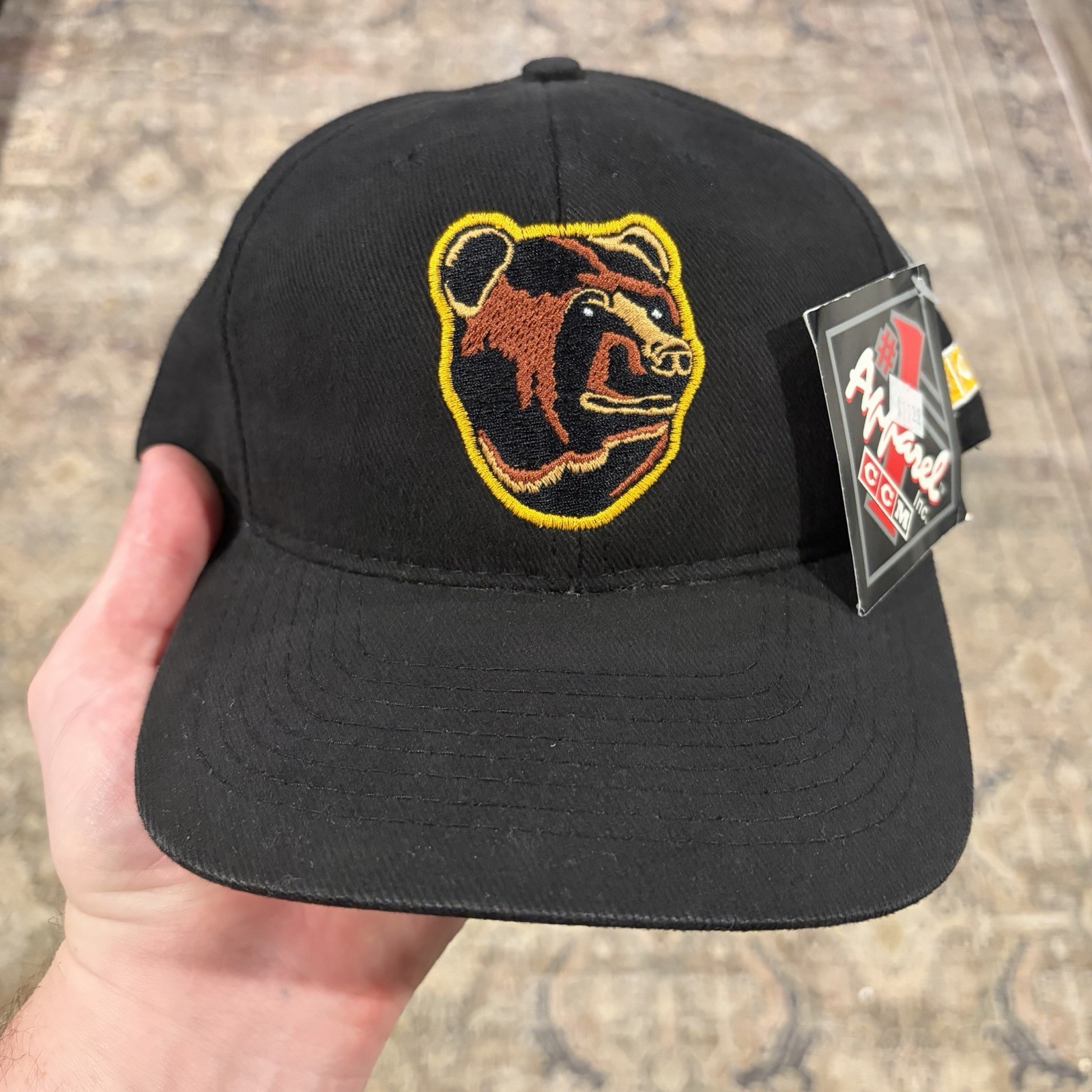 Vintage CCM Boston Bruins Snapback Cap Hat - NWT New Made Canada NHL