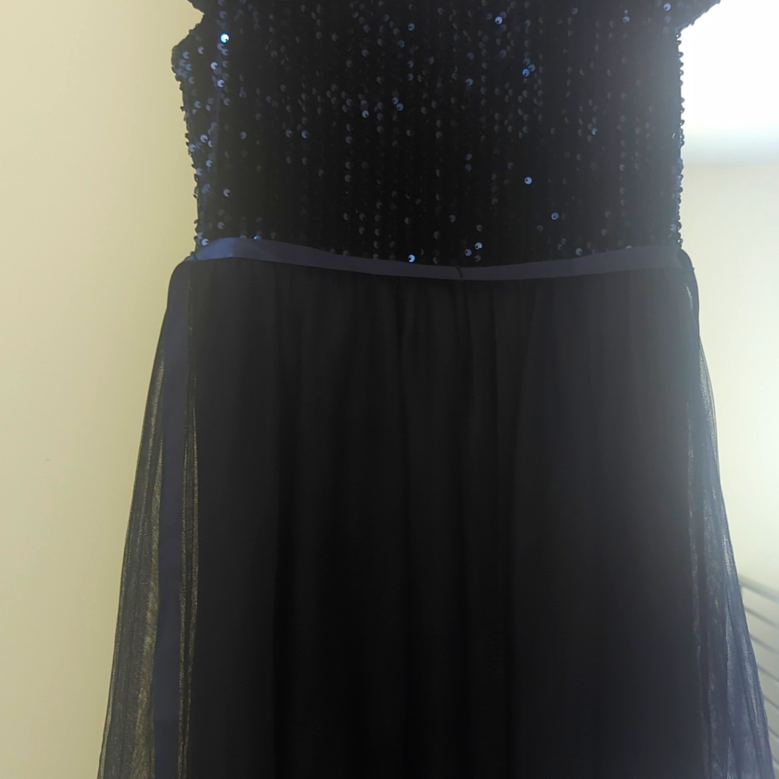 Speechless Girls Navy Blue Sequin Fit & Flare Knee Dress Cap Sleeve Size 16 Speechless Girls Navy Blue Sequin Fit & Flare Knee Dress Cap Sleeve Size 16