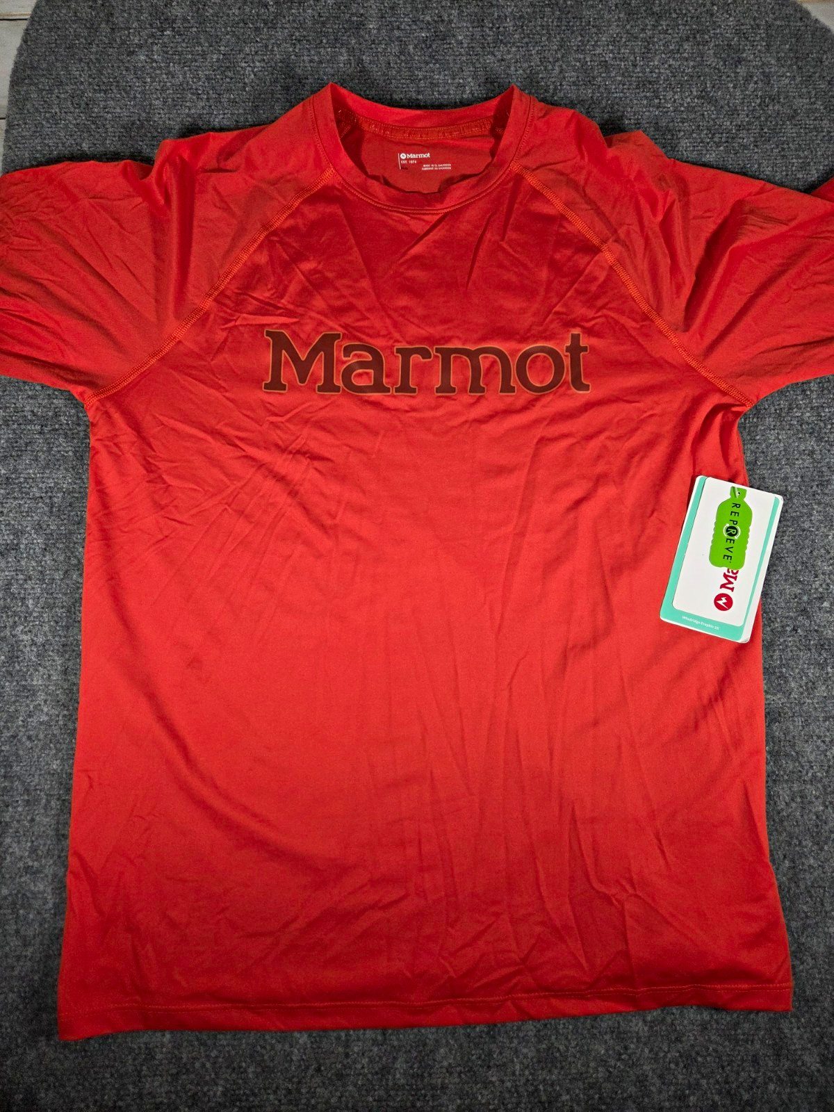 Marmot Windridge Graphic SS Mens M Shirt Ginger Blossom UPF 50 NWT M14155 Marmot Windridge Graphic SS Mens M Shirt Ginger Blossom UPF 50 NWT M14155