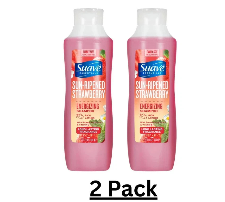 (2 Pack) Suave Essentials Daily Shampoo 22.5 fl oz Various Scents Available