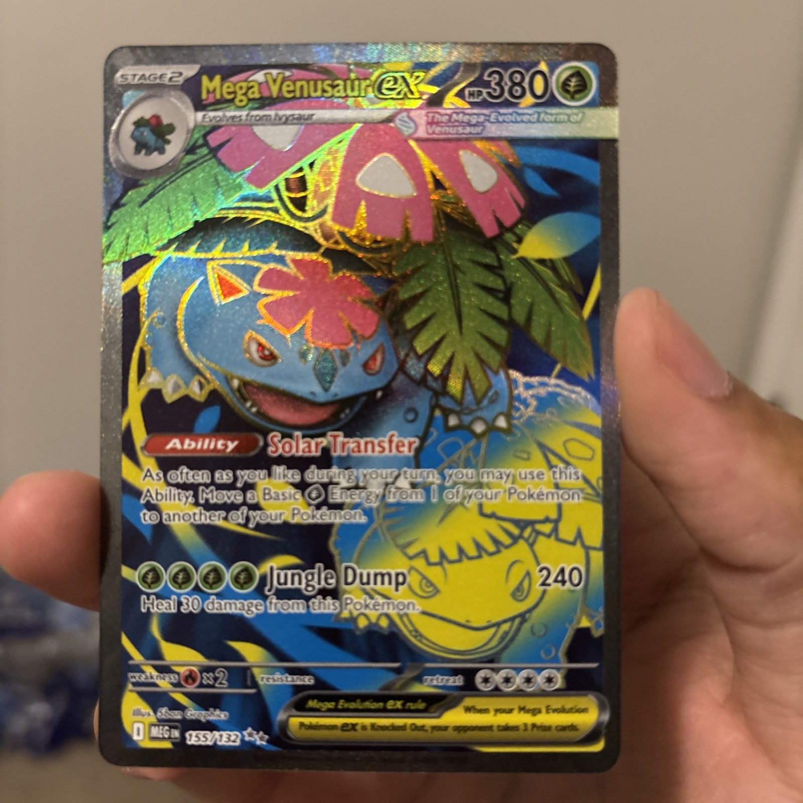 Mega Venusaur Ex Pokemon Mega Evolution Full Art Ultra Rare 155/132 #19523 NM Mega Venusaur Ex Pokemon Mega Evolution Full Art Ultra Rare 155/132 #19523 NM