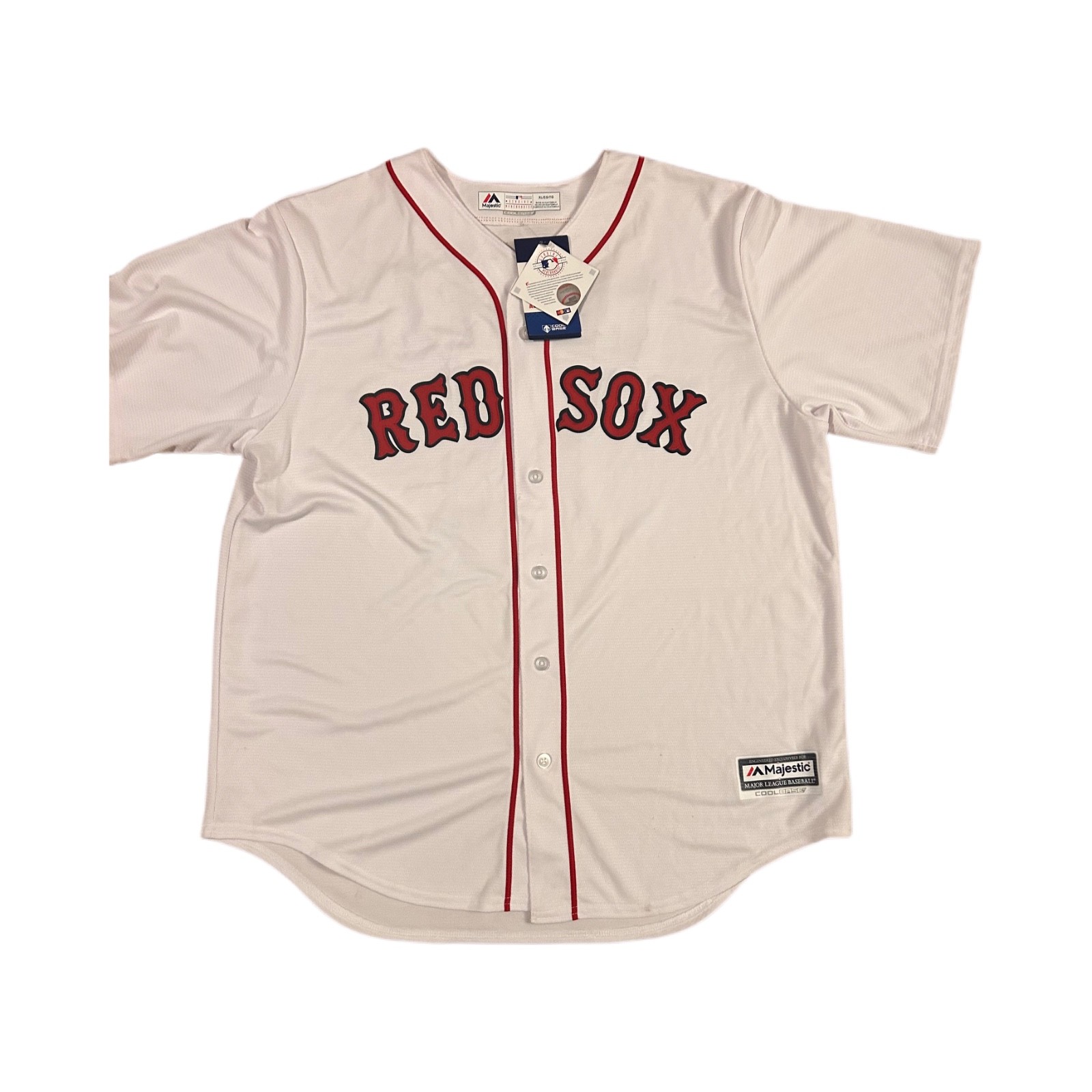 MLB Boston Devers Athletics Majestic Baseball Jersey White home NWT Cool base XL