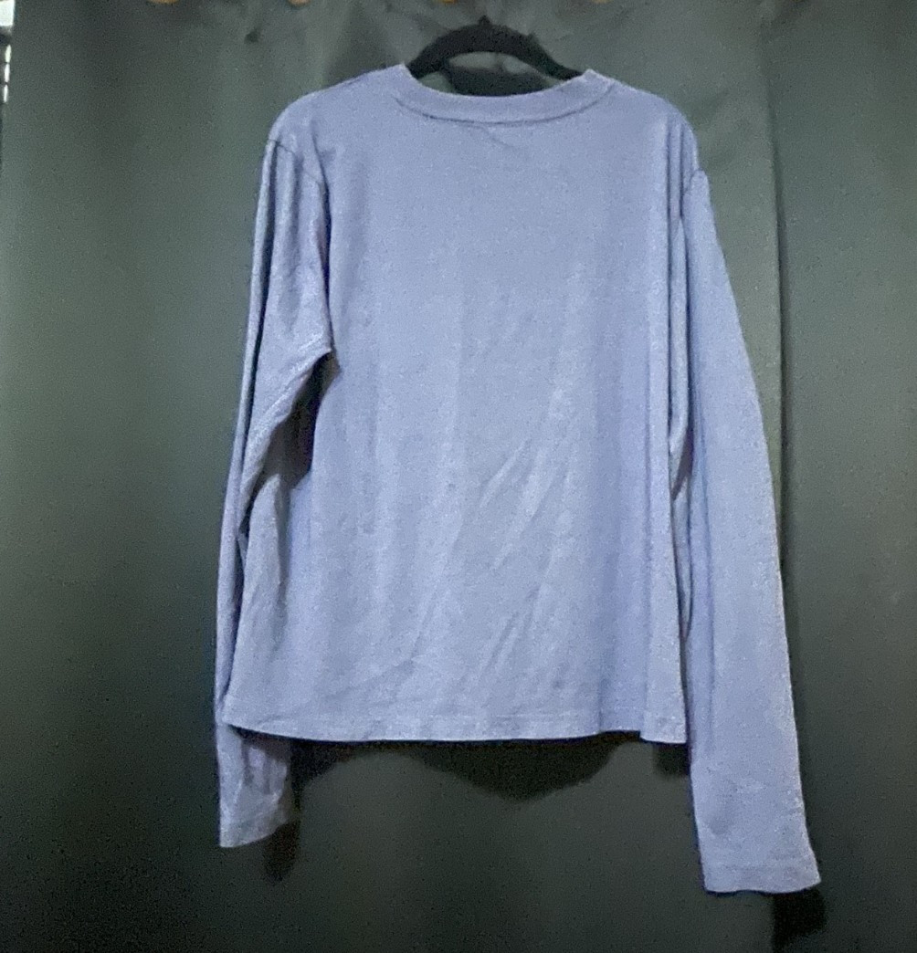 Quince Women’s Navy Blue 100% Cotton Long Sleeve T-Shirt Size M – Crew Neck