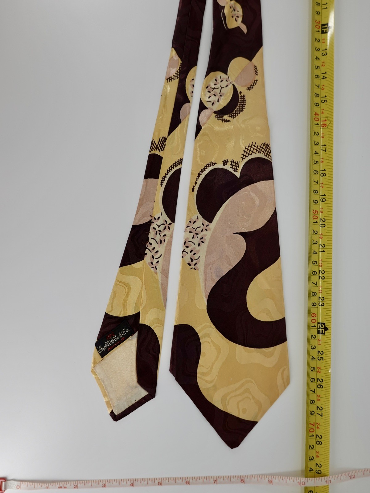 vintage 1940s 1950s bold rayon swing tie necktie 40s 50s