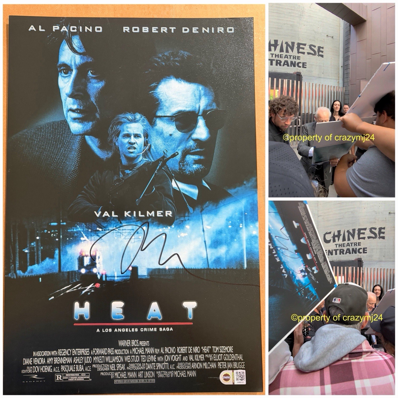 Michael Mann Signed Heat 12x18 Poster Autograph Collateral Exact Proof SWAU COA