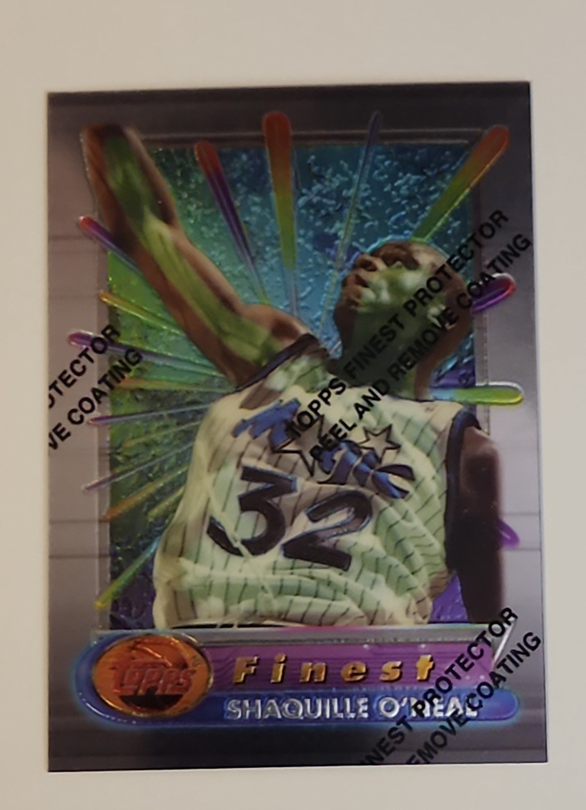 1994-95 Topps Finest - Shaquille O\'Neal #32 1994-95 Topps Finest - Shaquille O\'Neal #32