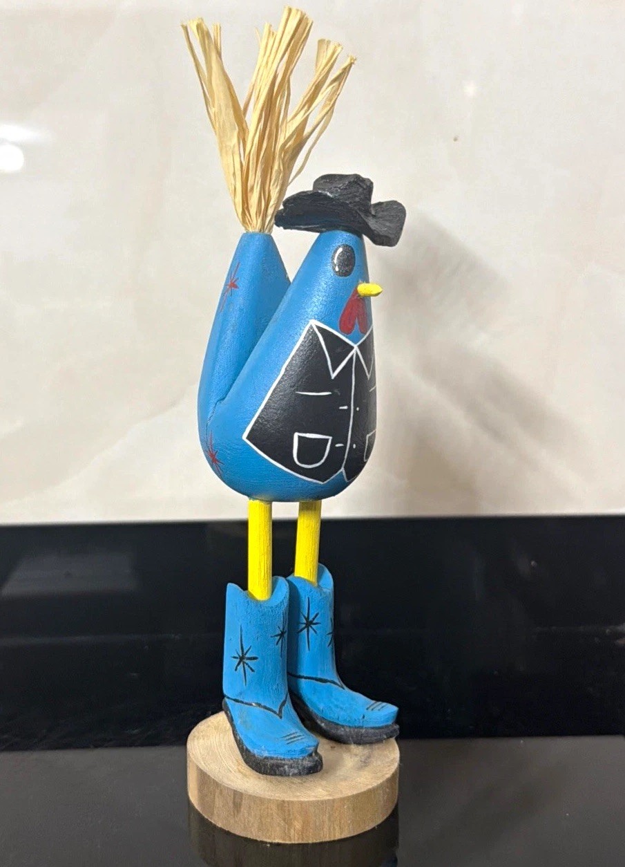NATIVE AMERICAN NAVAJO FOLK ART COWBOY CHICKEN BY CHANDLER BEGAYE