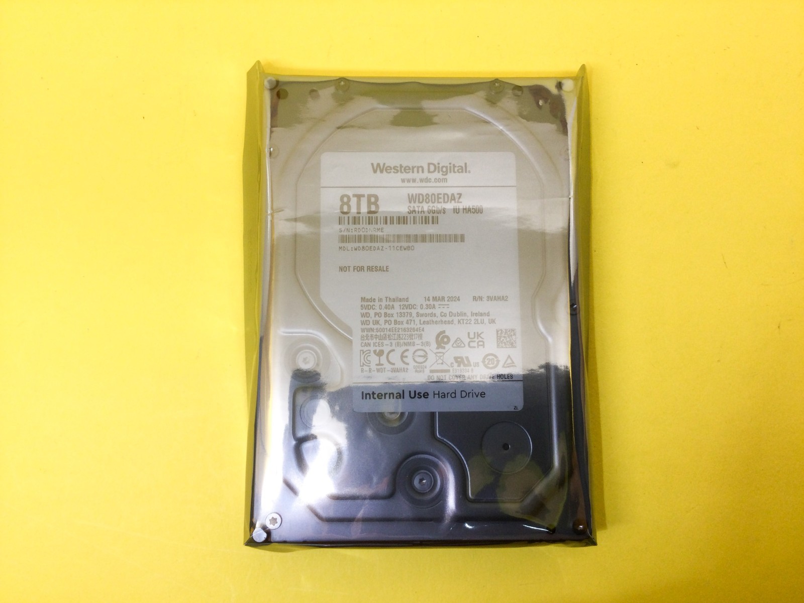 Western Digital 8TB 5400RPM SATA 6Gb/s 3.5\'\' HDD WD80EDAZ NEW