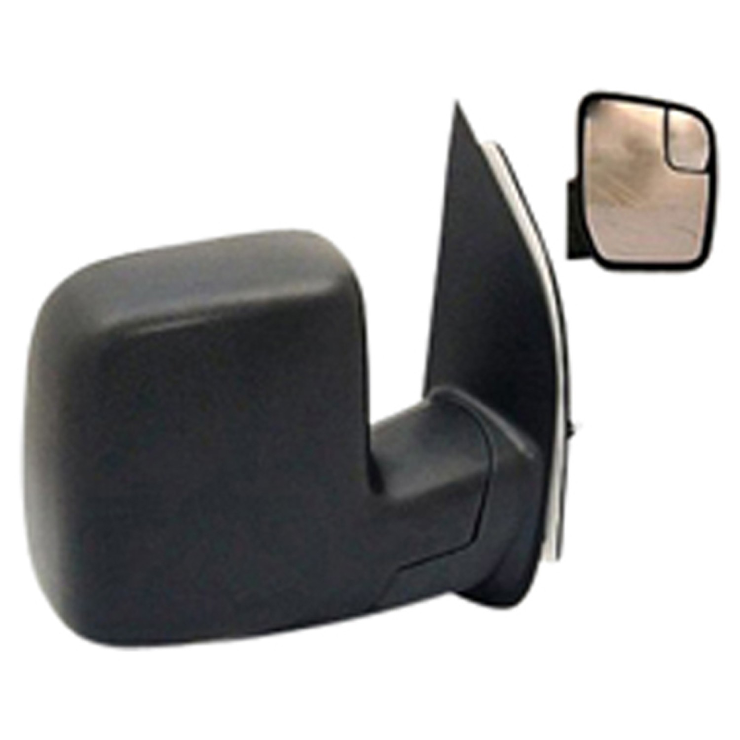 Unpainted Power Convex Passenger Side Door Mirror Manual Folding 128-01920R Unpainted Power Convex Passenger Side Door Mirror Manual Folding 128-01920R