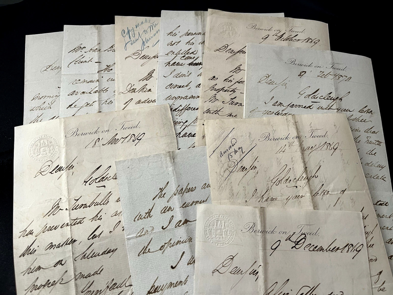 OLD LETTER IN ENGLISH 1800s - Victorian Era Watermarked Correspondence Document OLD LETTER IN ENGLISH 1800s - Victorian Era Watermarked Correspondence Document