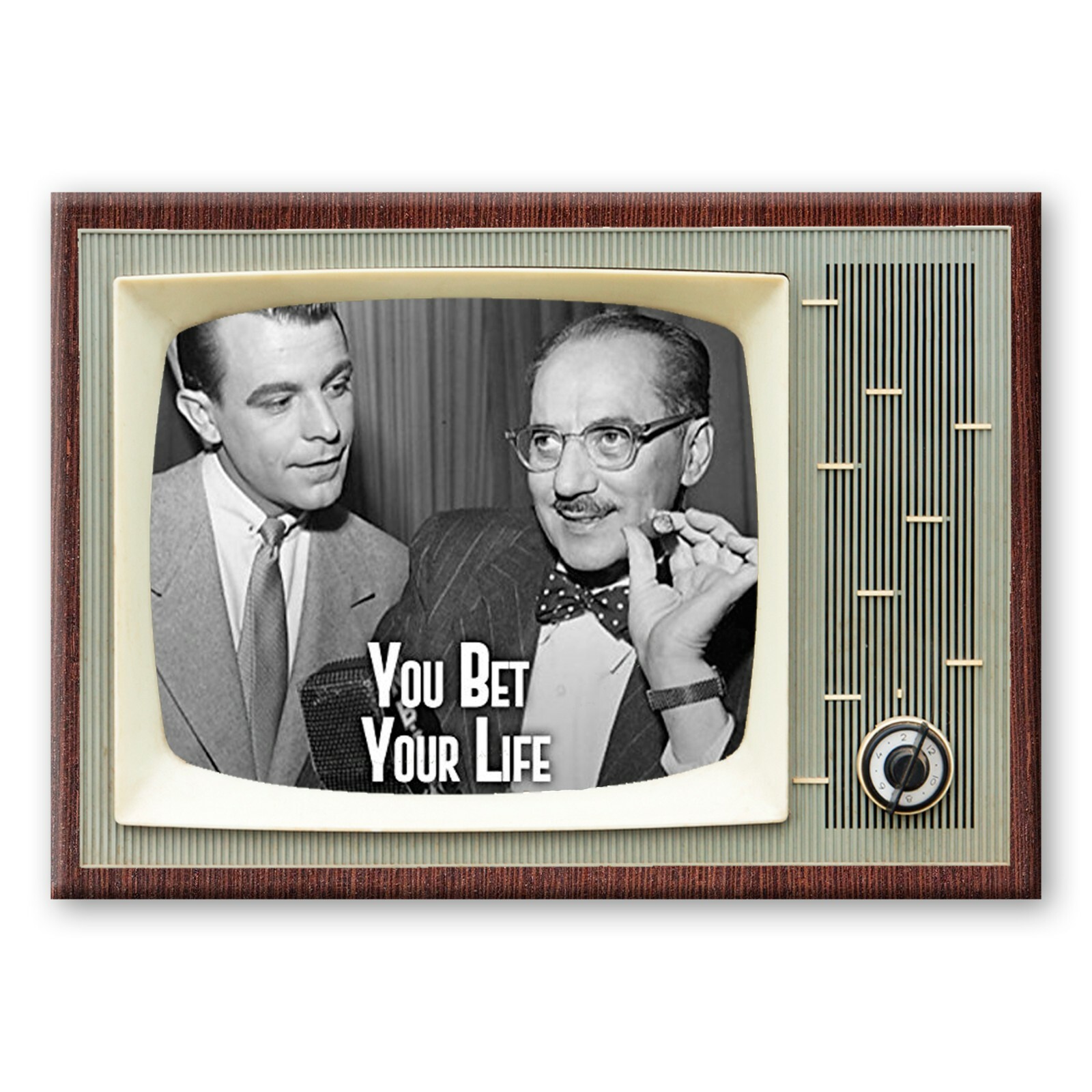 YOU BET YOUR LIFE TV Show Classic TV 3.5 inches x 2.5 inches FRIDGE MAGNET YOU BET YOUR LIFE TV Show Classic TV 3.5 inches x 2.5 inches FRIDGE MAGNET