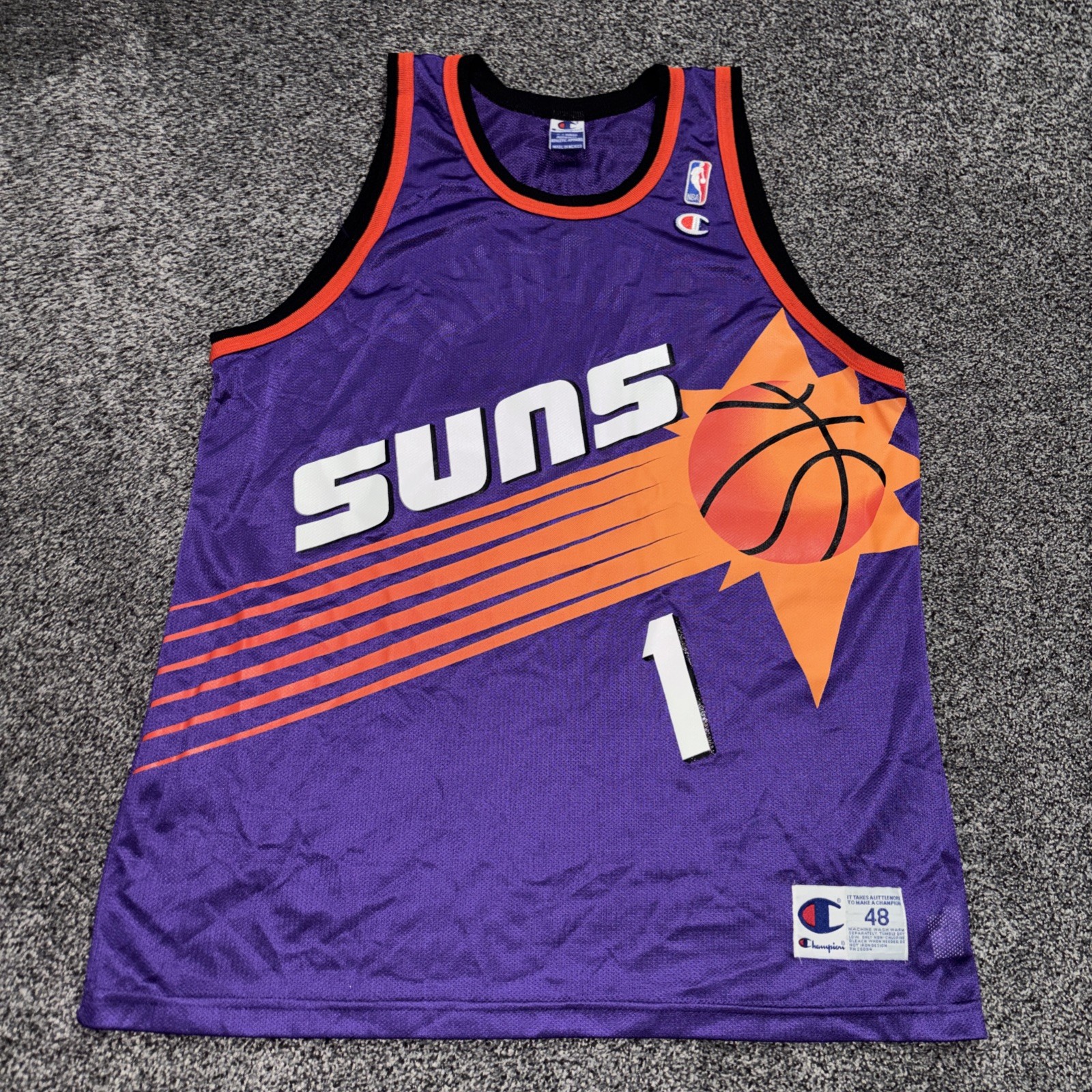 Penny Hardaway Vintage Champion Phoenix Suns Jersey Size 48 L Great Shape Penny Hardaway Vintage Champion Phoenix Suns Jersey Size 48 L Great Shape