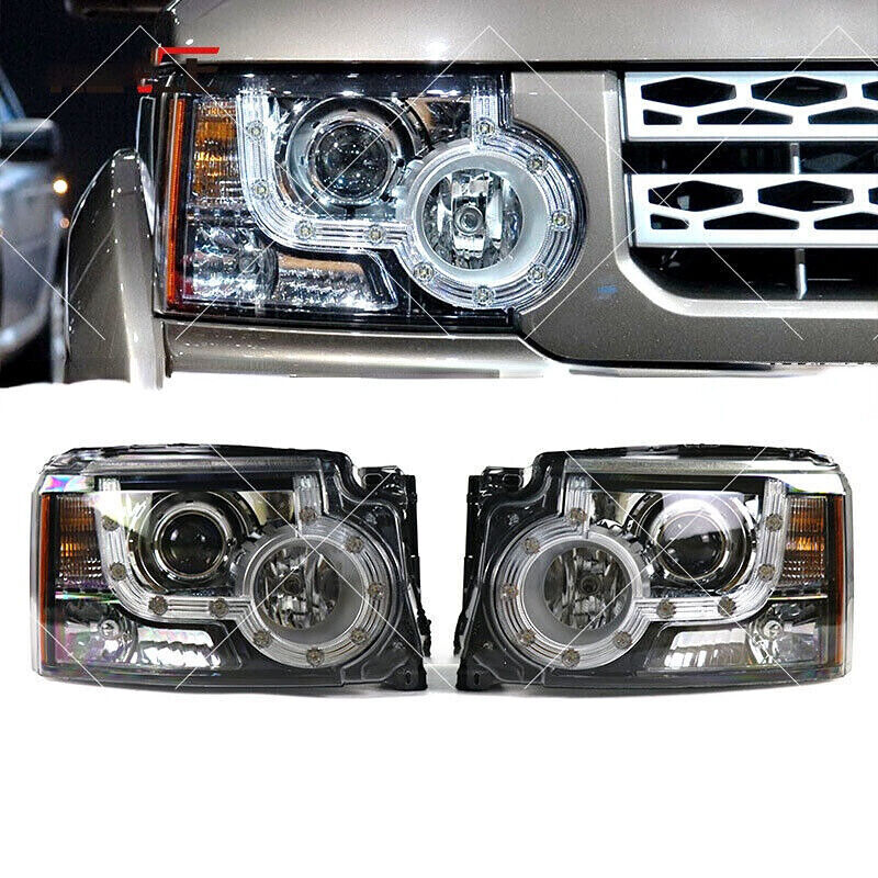 1 Pair Front Headlight Assemblies Kit For Land Rover Discovery 4 LR4 2010-2013 