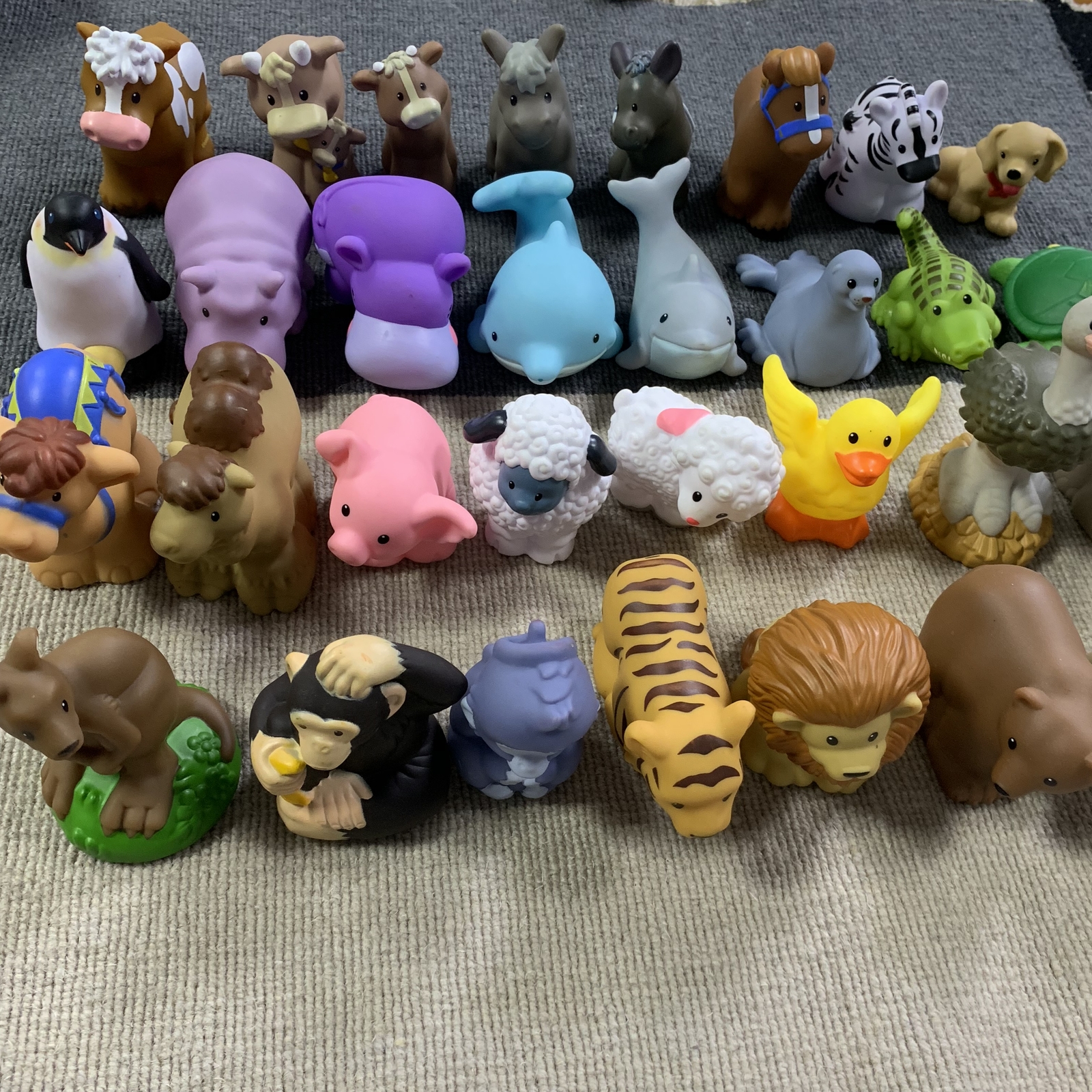 Random 10X Fisher Price Little People Farm Zoo Animal Figure Dolls Toys Gift
