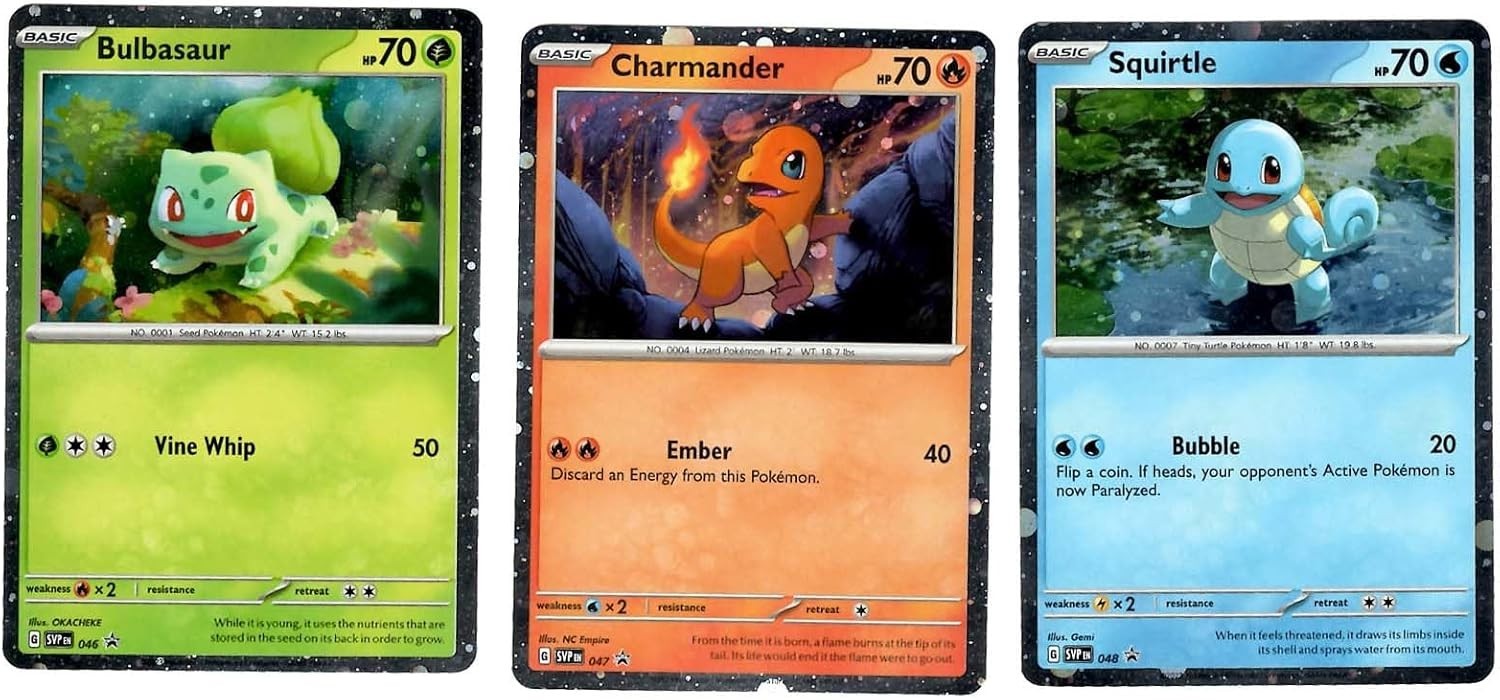 Pokemon Bulbasaur Charmander Squirtle Cosmos Promo Set 046 047 048 151 Near Mint Pokemon Bulbasaur Charmander Squirtle Cosmos Promo Set 046 047 048 151 Near Mint
