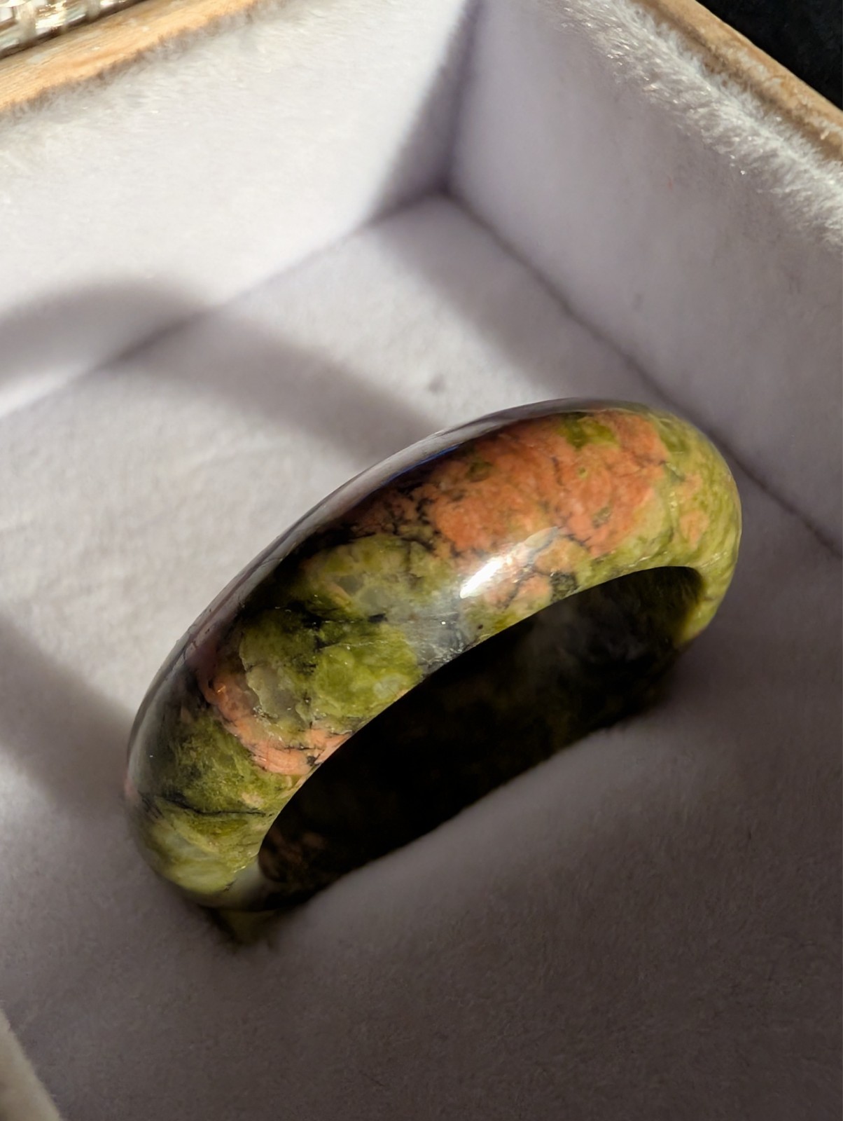 1945-1947 SOLVAR Irish Connemara Marble Band Ring Handcrafted Sz. 9 AAA+ Devot 1945-1947 SOLVAR Irish Connemara Marble Band Ring Handcrafted Sz. 9 AAA+ Devot
