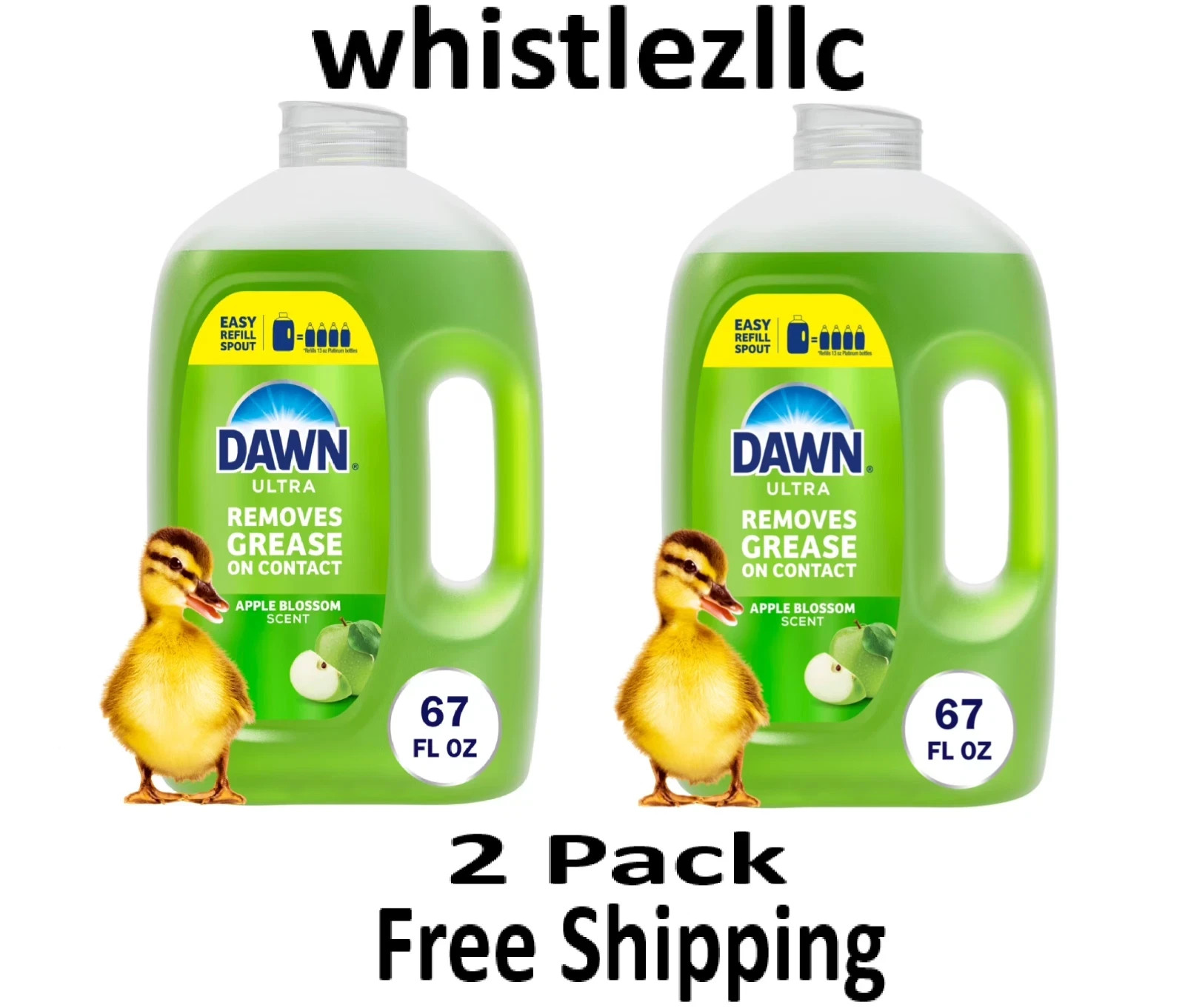 Dawn Apple Blossom Ultra Dish Soap Refills - 67 fl oz each- 2 Pack