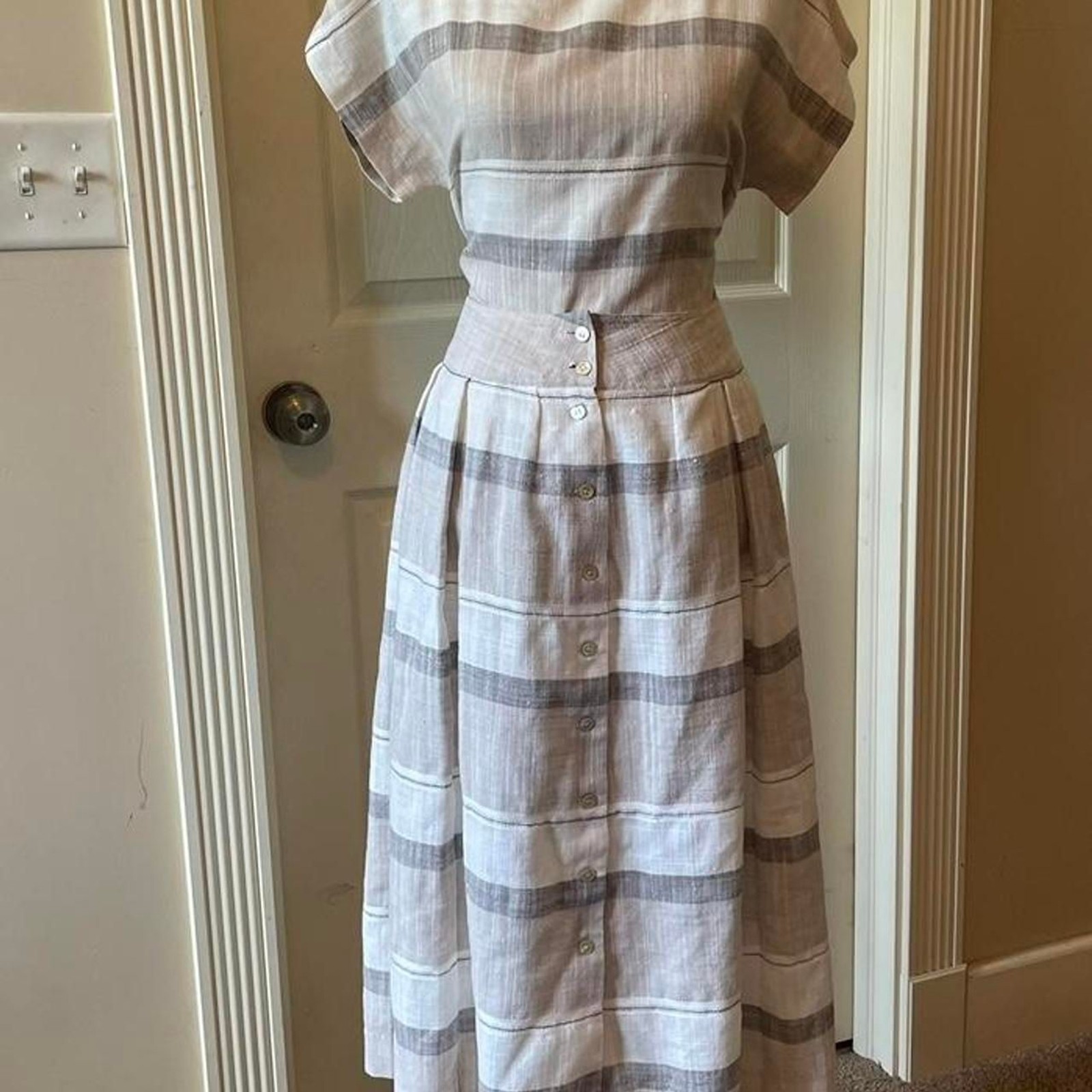 Liz-claiborne Women\'s White and Grey Dress