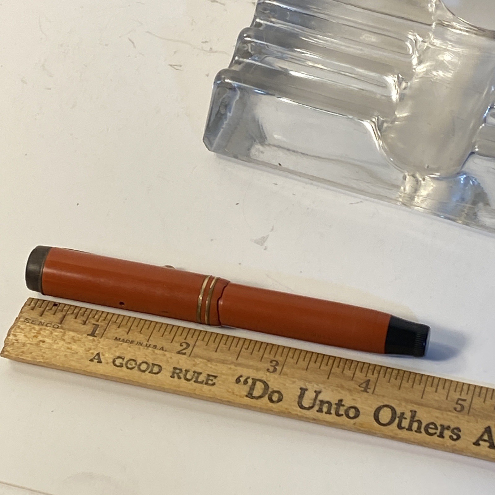 Vintage Parker Fountain Pen Duofold Sr. Orange 14k Gold Nib c1920’s Parts Vintage Parker Fountain Pen Duofold Sr. Orange 14k Gold Nib c1920’s Parts