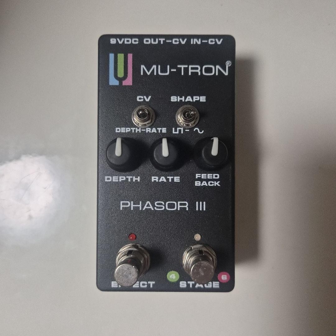 MU-TRON PHASOR III Guitar Effect Pedal Black Tested Working No Box MU-TRON PHASOR III Guitar Effect Pedal Black Tested Working No Box