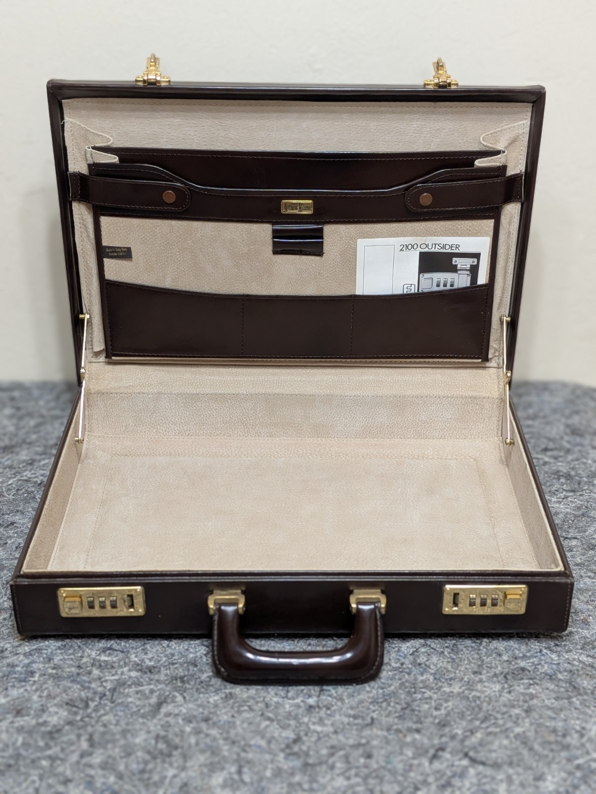 Franzen Neiman Marcus Vintage Leather Attache Briefcase 2100 Outsider Vintage