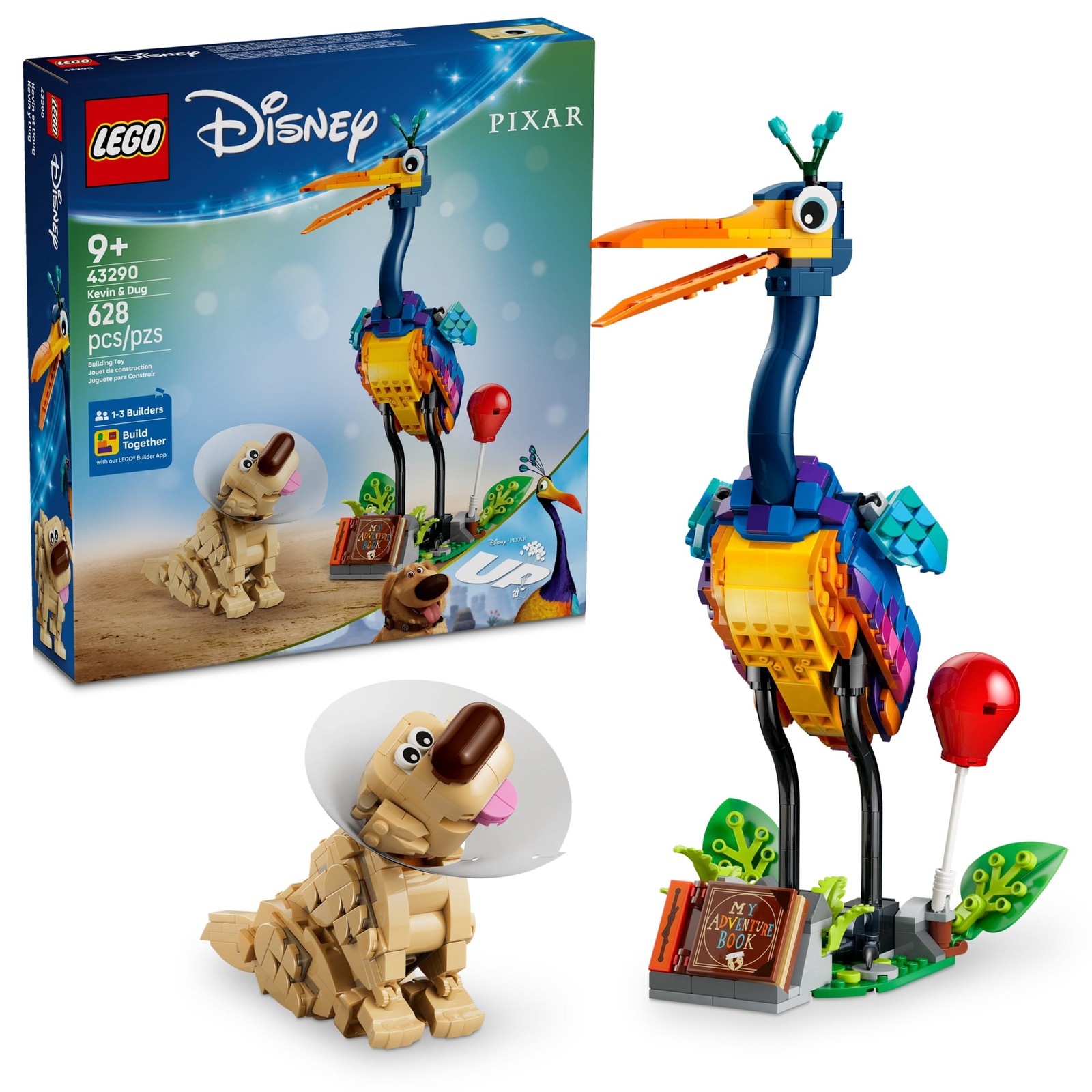 LEGO Disney Pixar Kevin & Dug Building Toy, 628 Pieces, Multicolor, Ages 9+, Up