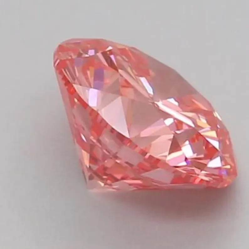 CERTIFIED 2.07 Ct Earth-Mined Natural pink  Diamond round cut LOOSE VVS1/ 8.5 mm
