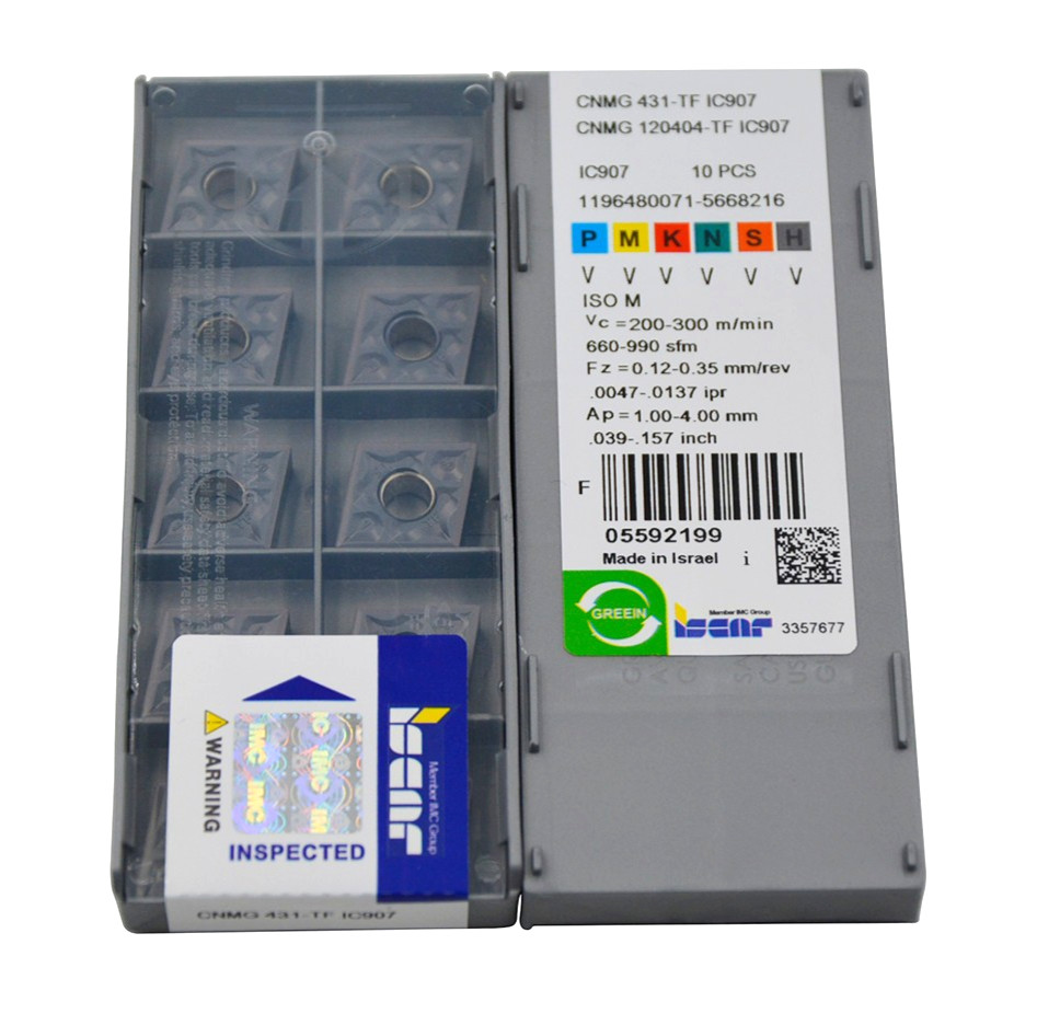 20pcs CNMG120404-TF CNMG431-TF IC907 New Carbide Inserts CNC blade CNMG insert