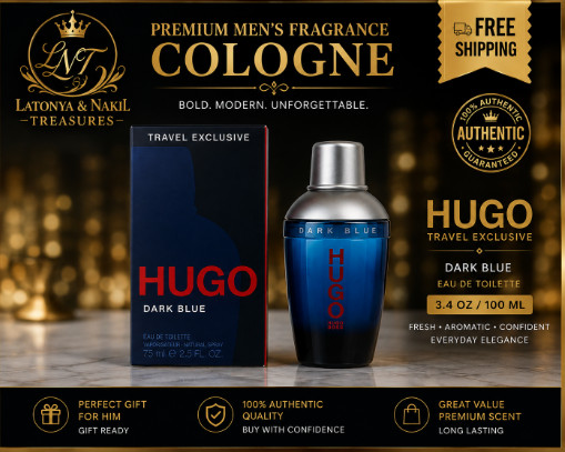HUGO DARK BLUE BY HUGO BOSS 2.5 OZ EDT SPRAY FOR MEN 