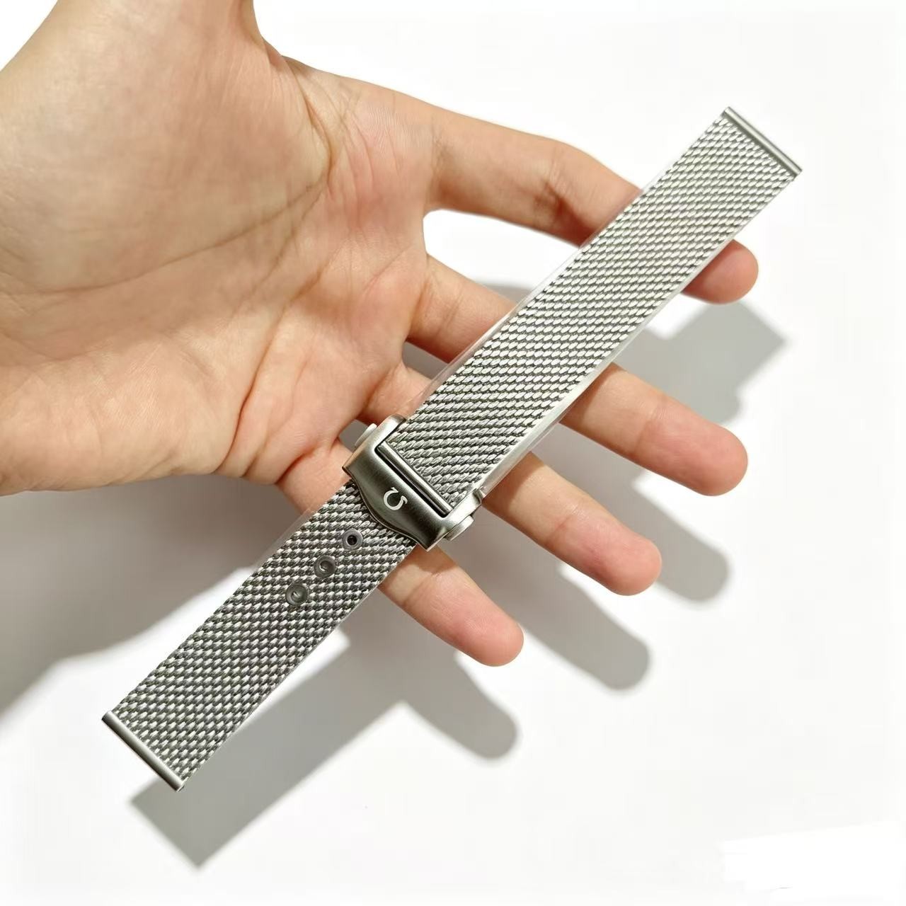 New 22mm OMEGA Milanese Mesh Bracelet Stainless Steel Deployant Clasp Buckle New 22mm OMEGA Milanese Mesh Bracelet Stainless Steel Deployant Clasp Buckle