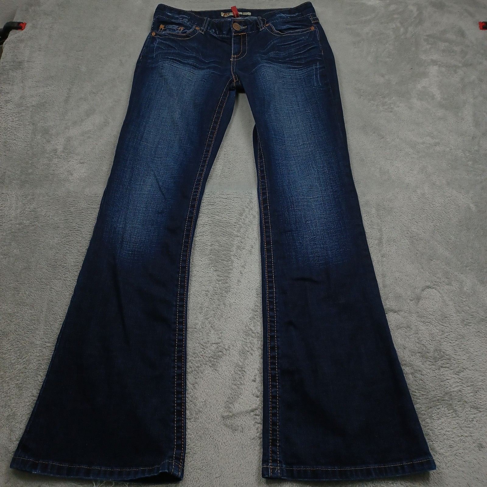 BKE Jeans Womens 29 Blue Denim Flared Star Dark Wash Y2K Casual BKE Jeans Womens 29 Blue Denim Flared Star Dark Wash Y2K Casual