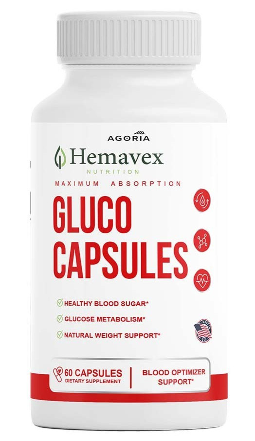 (1 Pack) Hemavex Gluco Capsules, Blood Support Maximum Absorption Pills (1 Pack) Hemavex Gluco Capsules, Blood Support Maximum Absorption Pills