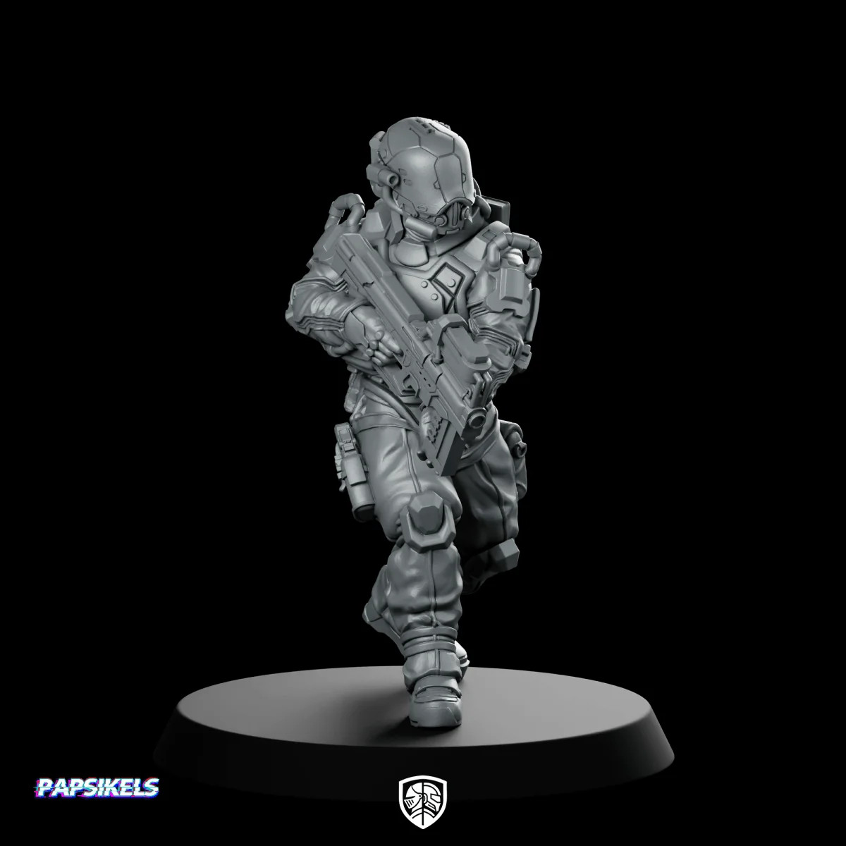 Trauma Troupe Extraction Unit B Miniature Cyberpunk Soldier 28mm & 32mm Resin