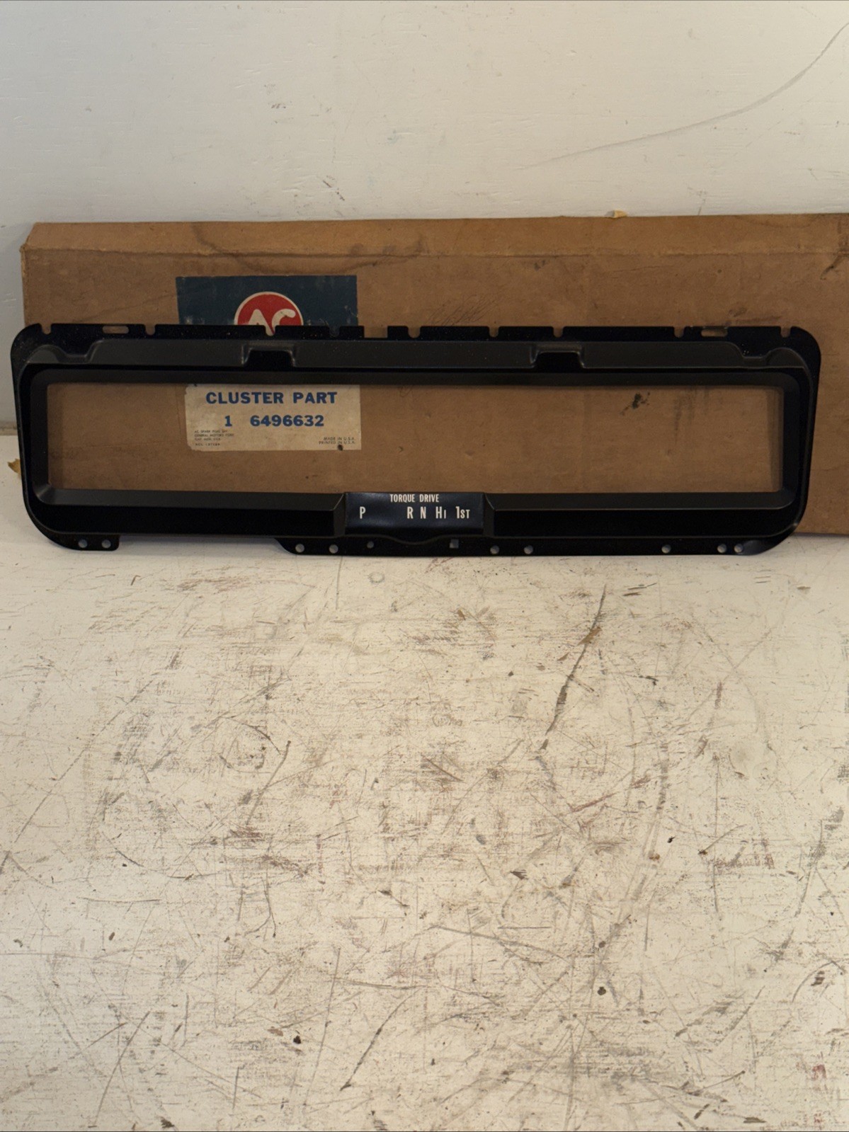 New Rare OEM GM 6496632 Instrument Cluster Bezel 1969-71 Nova With Torque Drive New Rare OEM GM 6496632 Instrument Cluster Bezel 1969-71 Nova With Torque Drive