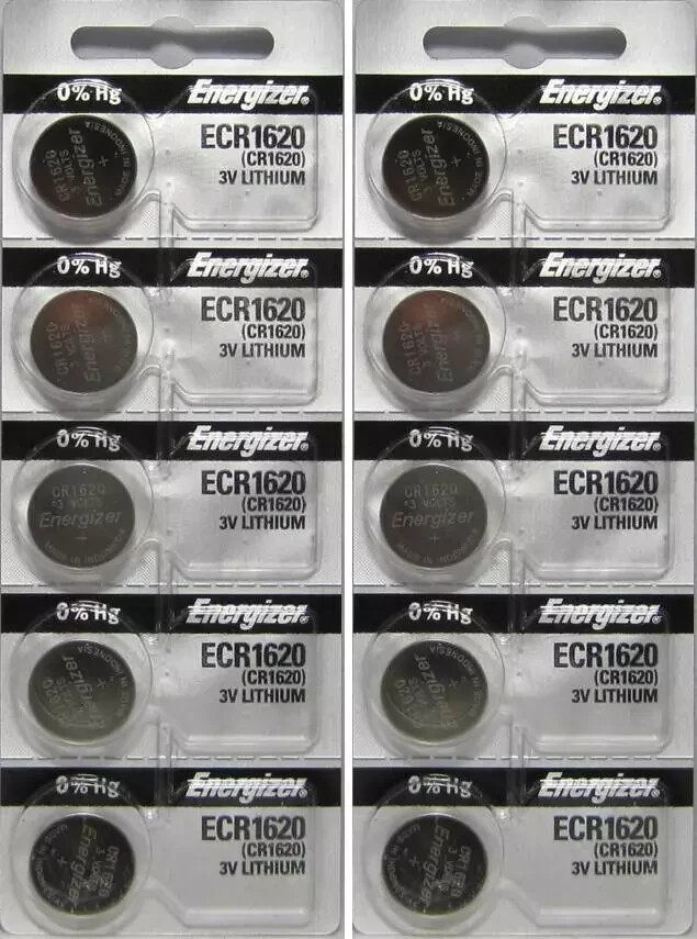 10 Piece Fresh Stock Energizer CR1620 BATTERY 3V LITHIUM CR 1620 DL1620 BR1620
