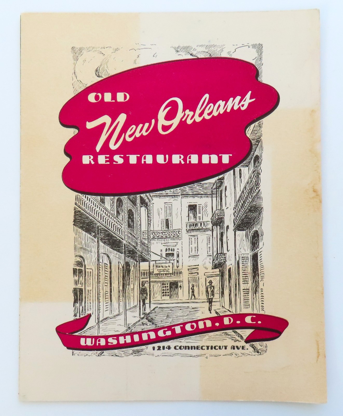 Old New Orleans Restaurant Menu Vintage 1949 40s Washington DC Dinner Travel Old New Orleans Restaurant Menu Vintage 1949 40s Washington DC Dinner Travel