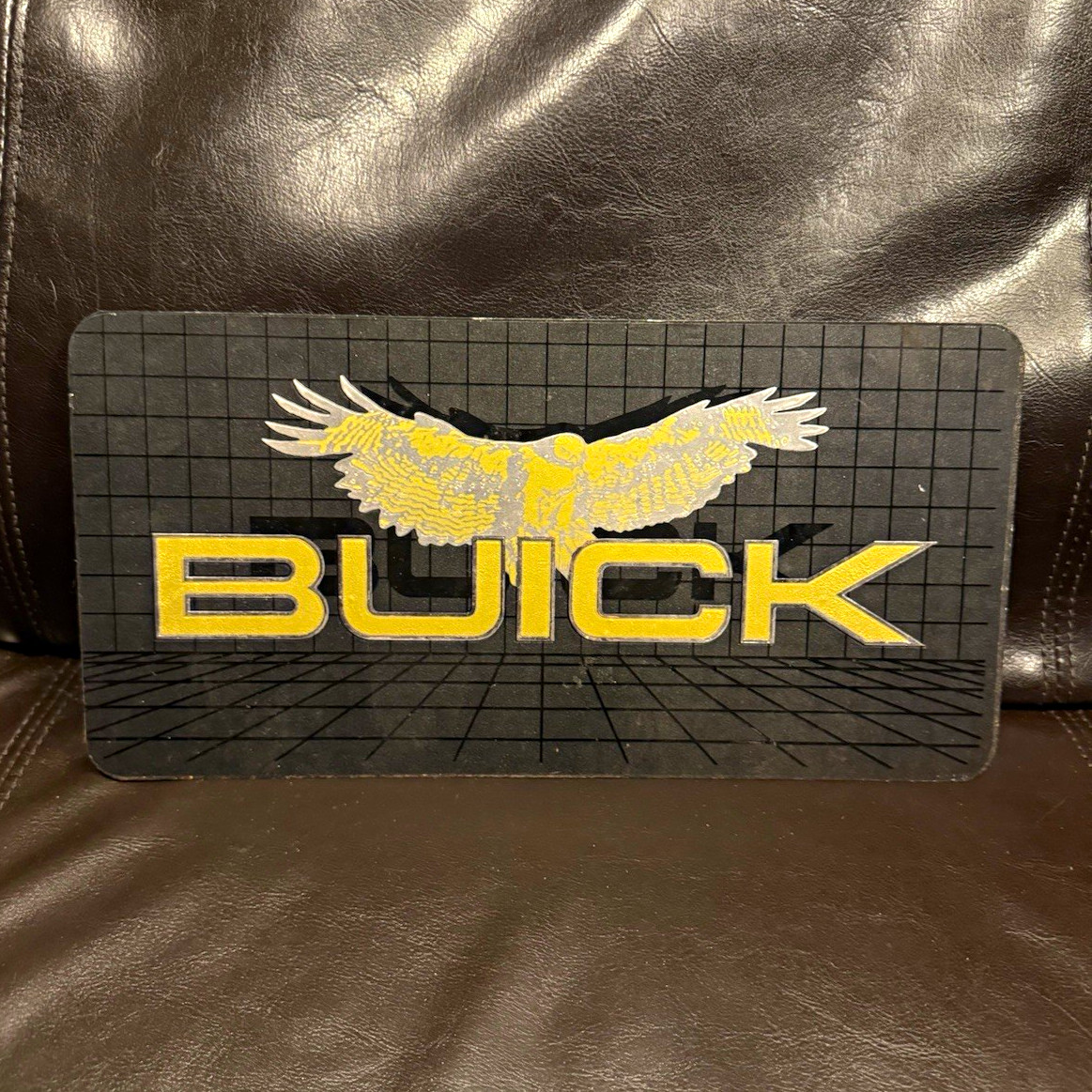 Vintage original Buick Advertising License Plate Buick Hawk unused