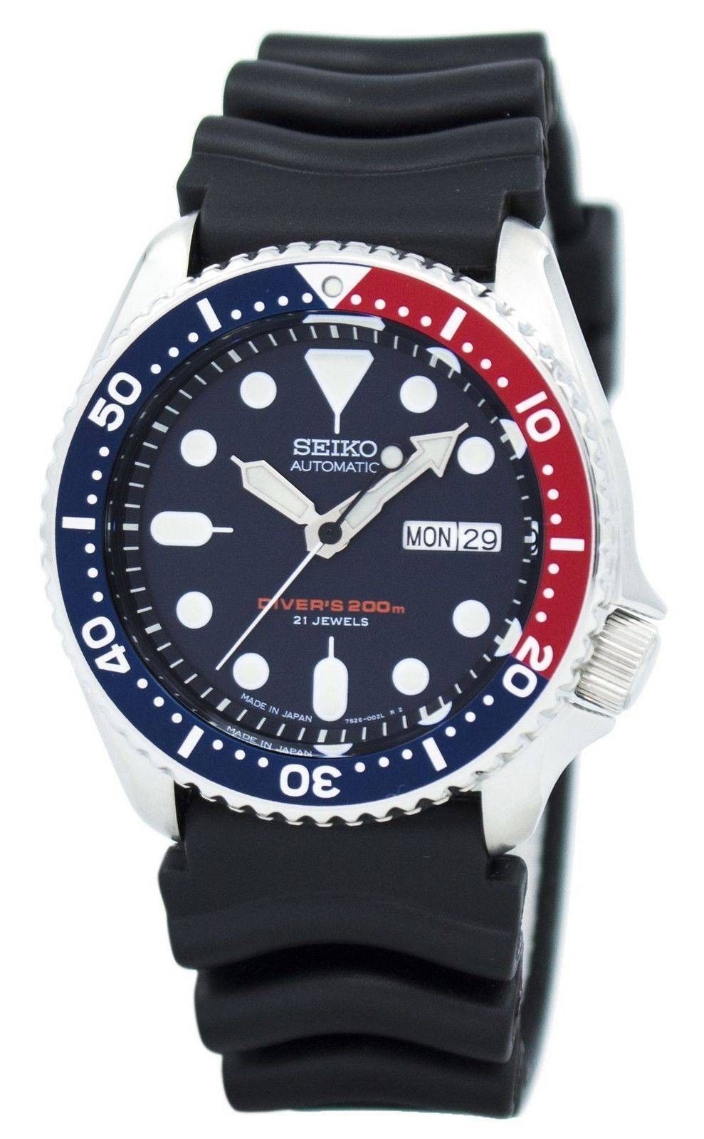 Seiko Automatic Diver\'s Made in Japan Blue Dial SKX009J1 200m Men\'s Watch
