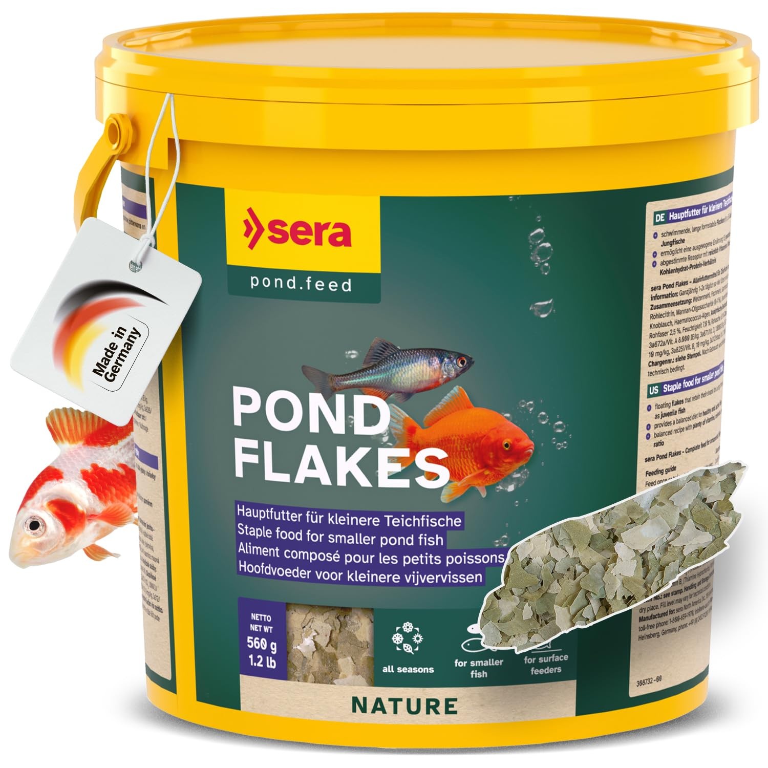 Sera Pond Flakes 1.23 Pound Natural Food for Goldfish and Juvenile Fish