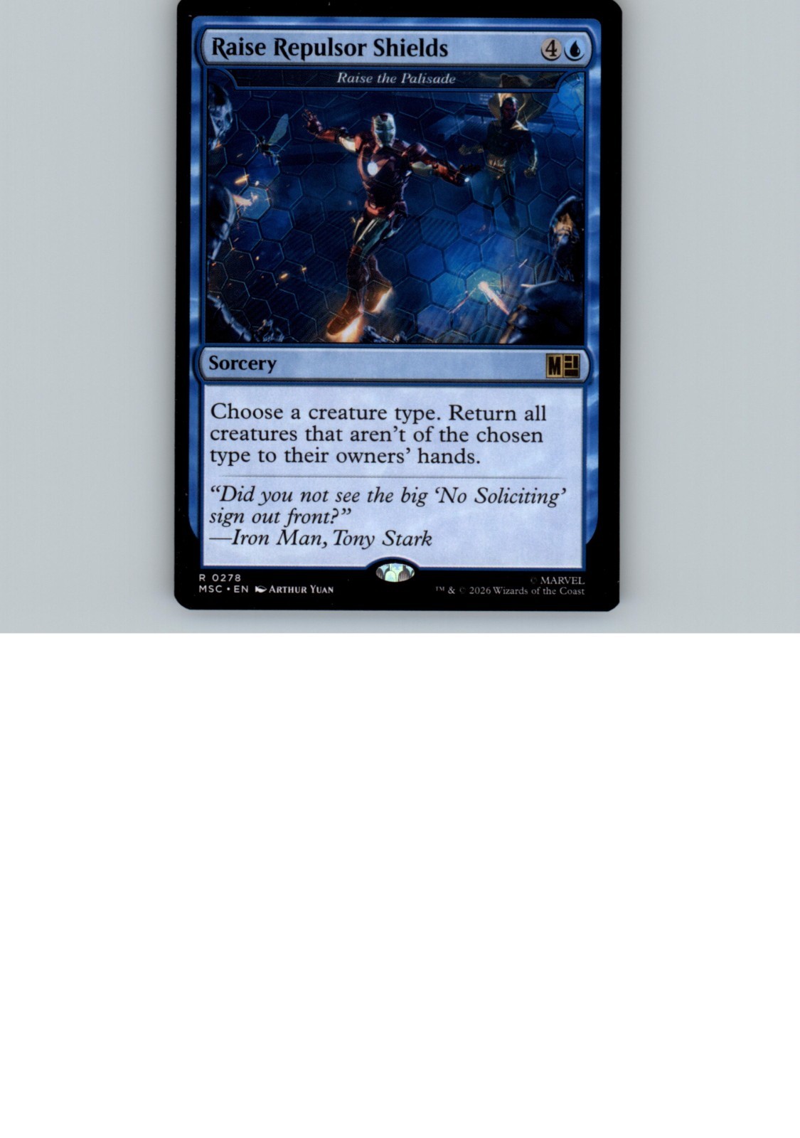 Raise Repulsor Shields - Raise the Palisade Commander Marvel Super Heroes