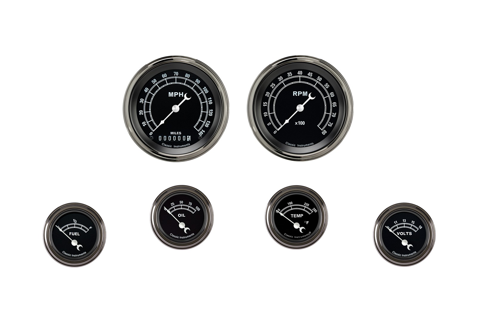 Classic Instruments Traditional Series Six Gauge Set TR01SLF
