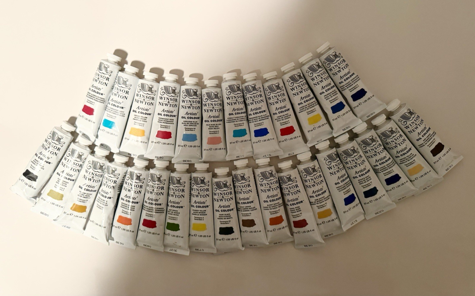 LOT OF 30 Winsor & Newton Artists Oil Colour 37ml Paint Tubes *NEW